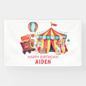 Groot Top Circus Gelukkige Verjaardag Spandoek (Horizontaal)