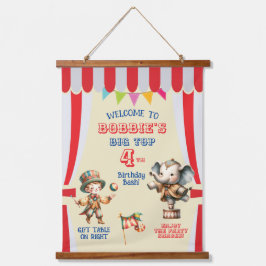 Groot Top Circus Thema Verjaardag Hangend Wandkleed