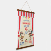 Groot Top Circus Thema Verjaardag Hangend Wandkleed (Gebogen)