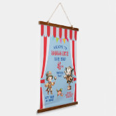 Groot Top Circus Thema Verjaardag Hangend Wandkleed (Gebogen)
