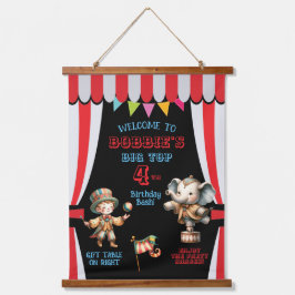 Groot Top Circus Thema Verjaardag Hangend Wandkleed