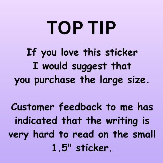 Groot Top Circus Verjaardagsfeest Dank u Ronde Sticker