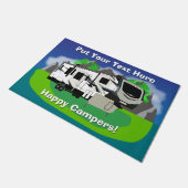 Groot trapezium Montana Happy Camper 5th Wheel Deurmat (Schuin)