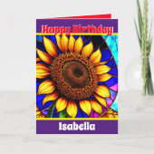 Groot trendy uniek elegant zonnebloem Collectie Kaart (Voorkant)