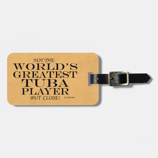 Groot Tuba Player Sluiten Bagagelabel (Voorkant horizontaal)