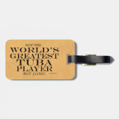 Groot Tuba Player Sluiten Bagagelabel (Achterkant horizontaal)