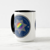 Groot uit om Mok van LGBT-contact te beschermen (Voorkant links)