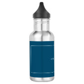 Groot Uitstekend Jouw naam Ocean Blue White Custom Waterfles (Links)