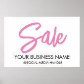 Groot uitverkoopbord Zakelijke naam voor detailhan Poster (Voorkant)