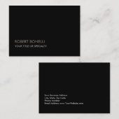 Groot Uniek Modern Zwart Stijlvol Visitekaartje (Voorkant / Achterkant)