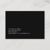Groot Uniek Modern Zwart Stijlvol Visitekaartje (Achterkant)