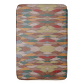 Groot uniek patroon met roze Oranje bruin groen Badmat (Voorkant Verticaal)