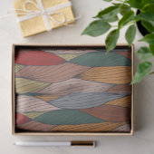 Groot uniek patroon met roze Oranje bruin groen Tissuepapier (Geschenk)