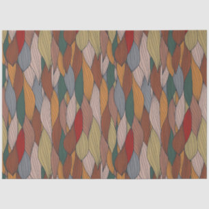 Groot uniek patroon met roze Oranje bruin groen Tissuepapier