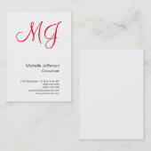 Groot uniek zwart-wit rood visitekaartje (Voorkant / Achterkant)