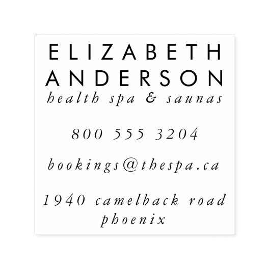 Groot Uw E-mailadres van de Telefoon van uw bedrij Zelfinktende Stempel (Design)