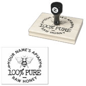 Groot Uw Logo Leuke Homblebee Honey Zelfgemaakt Rubberstempel (Gestempeld)