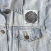 Groot vaderland dat een godin afschildert vierkante button 5,1 cm (In situ)