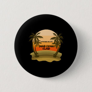 Groot vakantie-eiland Kaaimaneiland Seven Mile Bea Ronde Button 5,7 Cm