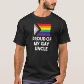 Groot van mijn homo oom Progress Flag Gay Pride Wo T-shirt (Voorkant)