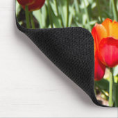 Groot veld rode tulpen muismat (Hoek)