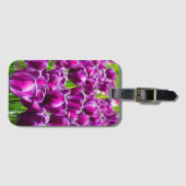 Groot veld van paarse tulpen bagagelabel (Voorkant (horizontaal))
