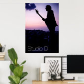 Groot venster 1 poster (Thuiskantoor)