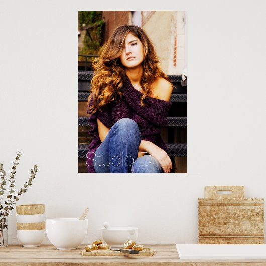 Groot venster 3 poster (Keuken)