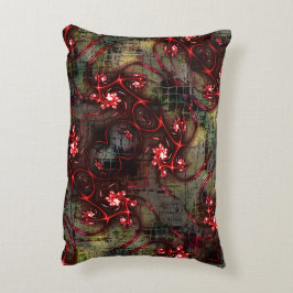 Groot verband tussen vreemd fractal over verouderd accent kussen