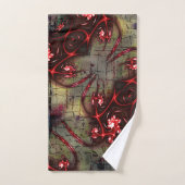 Groot verband tussen vreemd fractal over verouderd bad handdoek (Handdoek)