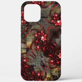 Groot verband tussen vreemd fractal over verouderd Case-Mate iPhone case