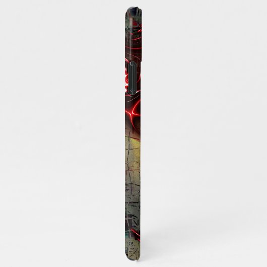 Groot verband tussen vreemd fractal over verouderd iPhone hoesje (Rechterkant)