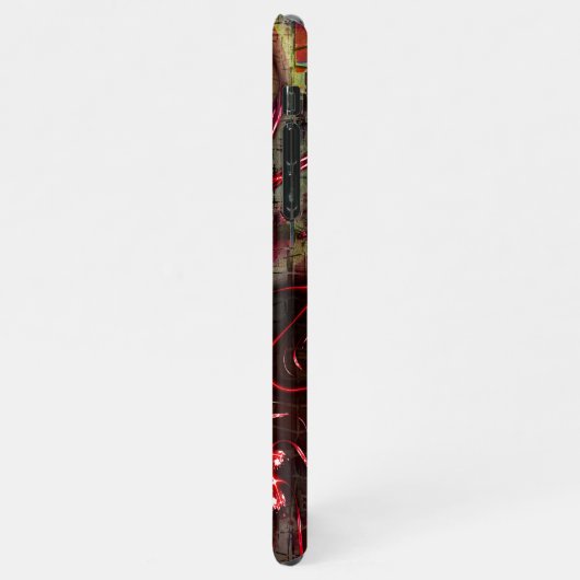 Groot verband tussen vreemd fractal over verouderd iPhone hoesje (Linkerkant)