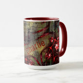 Groot verband tussen vreemd fractal over verouderd mok (Voorkant rechts)