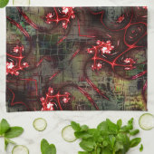 Groot verband tussen vreemd fractal over verouderd theedoek (Gevouwen)