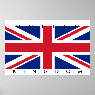Groot Verenigd Koninkrijk Vlag Poster Verenigd Kon
