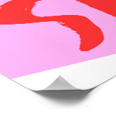 Groot verkoopbord, roze en rode detailhandel verko poster (Hoek)