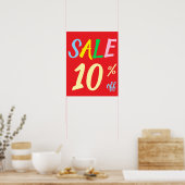 Groot Verkoopteken, 10% Off Sale Poster (Keuken)