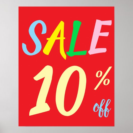 Groot Verkoopteken, 10% Off Sale Poster (Voorkant)