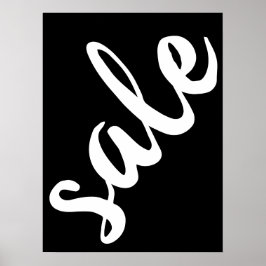 Groot Verkoopteken, 18x24 Zwart-wit Verkoop Poster