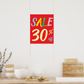 Groot Verkoopteken, 30% Off Sale Poster (Keuken)