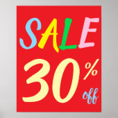 Groot Verkoopteken, 30% Off Sale Poster (Voorkant)