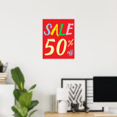 Groot Verkoopteken, 50% Off Sale Poster (Thuiskantoor)