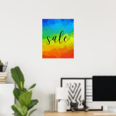 Groot verkoopteken, kleurrijke detailhandelverkoop poster (Thuiskantoor)