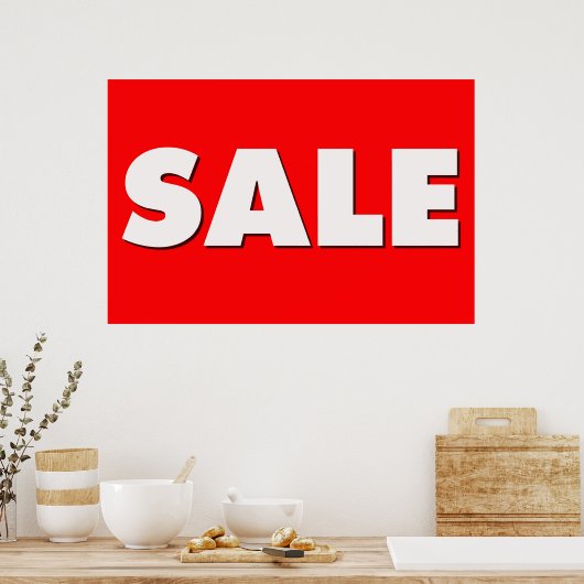 Groot verkoopteken poster (Keuken)