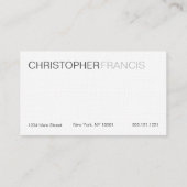 Groot, vet, gemakkelijk leesbaar groen visitekaart visitekaartje (Achterkant)