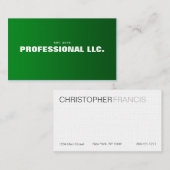 Groot, vet, gemakkelijk leesbaar groen visitekaart visitekaartje (Voorkant / Achterkant)