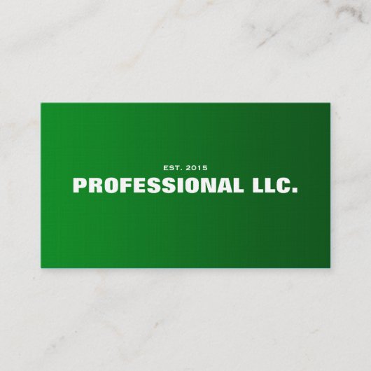 Groot, vet, gemakkelijk leesbaar groen visitekaart visitekaartje (Voorkant)