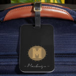 Groot vet lijn monogram bagagelabel<br><div class="desc">Grote Bold Monogram gepersonaliseerde mousepad.</div>