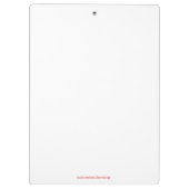 Groot, vet, rood klaproos klembord (Achterkant)